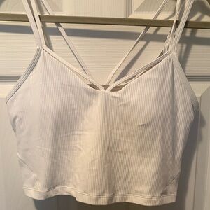 Lululemon white  Ribbed Strappy Cropped Tank Top